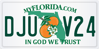 FL license plate DJUV24