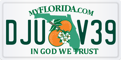 FL license plate DJUV39