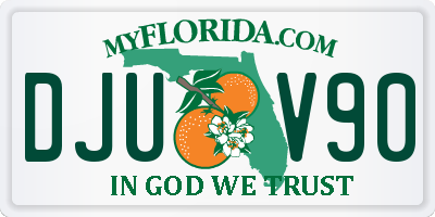 FL license plate DJUV90