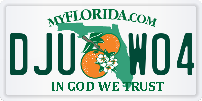 FL license plate DJUW04