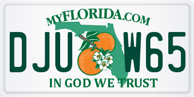 FL license plate DJUW65