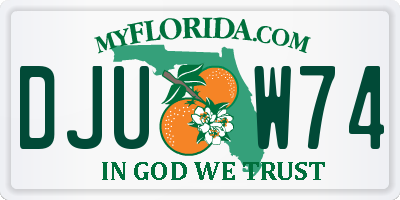 FL license plate DJUW74