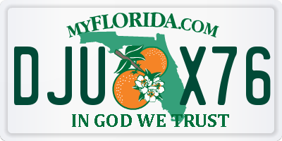 FL license plate DJUX76