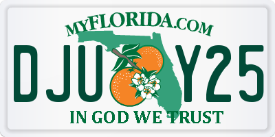 FL license plate DJUY25