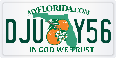 FL license plate DJUY56