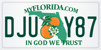 FL license plate DJUY87