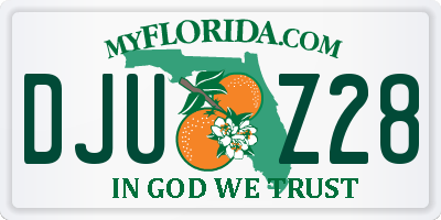 FL license plate DJUZ28