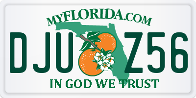 FL license plate DJUZ56