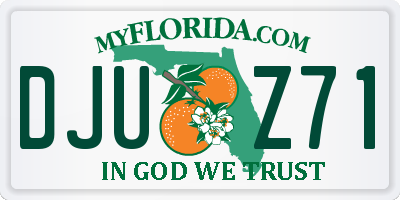 FL license plate DJUZ71