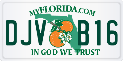 FL license plate DJVB16