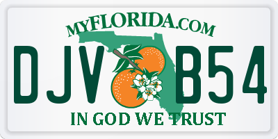 FL license plate DJVB54