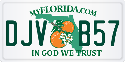 FL license plate DJVB57