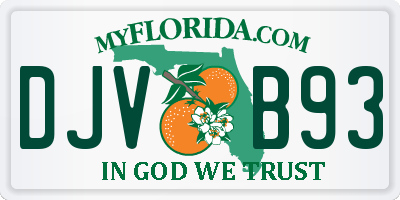 FL license plate DJVB93