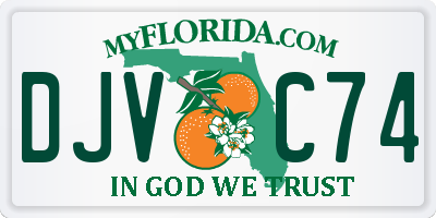 FL license plate DJVC74