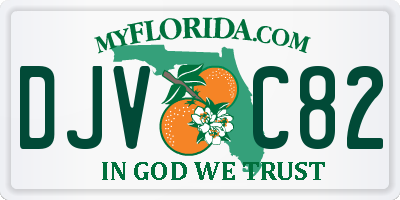FL license plate DJVC82