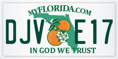 FL license plate DJVE17