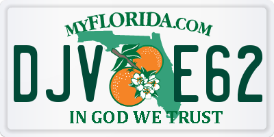 FL license plate DJVE62