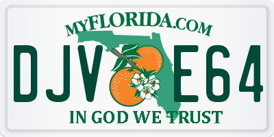 FL license plate DJVE64