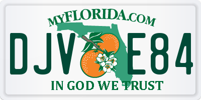 FL license plate DJVE84