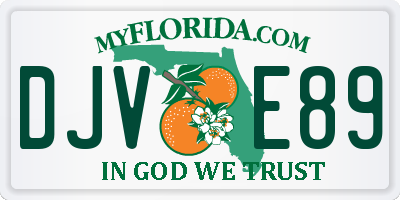 FL license plate DJVE89