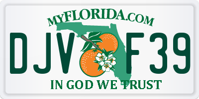 FL license plate DJVF39