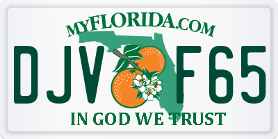 FL license plate DJVF65