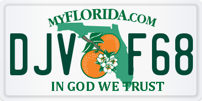 FL license plate DJVF68
