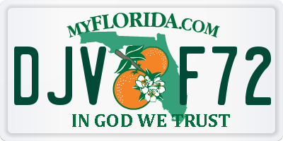 FL license plate DJVF72