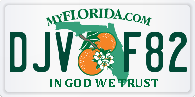 FL license plate DJVF82