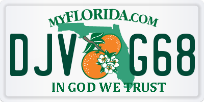 FL license plate DJVG68