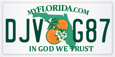 FL license plate DJVG87