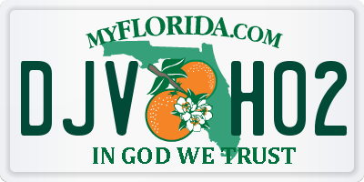 FL license plate DJVH02