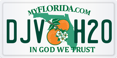 FL license plate DJVH20