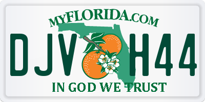 FL license plate DJVH44