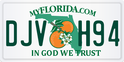 FL license plate DJVH94