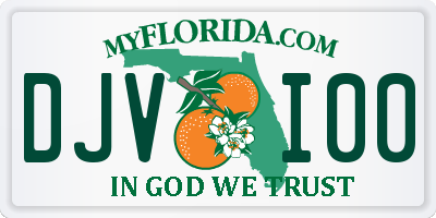 FL license plate DJVI00