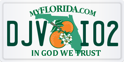 FL license plate DJVI02