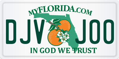 FL license plate DJVJ00
