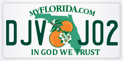 FL license plate DJVJ02