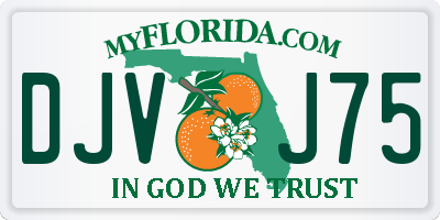 FL license plate DJVJ75