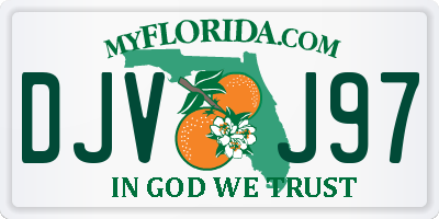 FL license plate DJVJ97