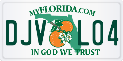 FL license plate DJVL04