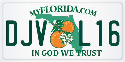 FL license plate DJVL16