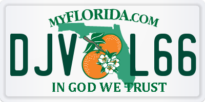 FL license plate DJVL66