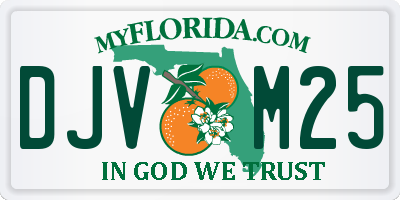 FL license plate DJVM25