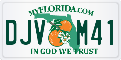 FL license plate DJVM41