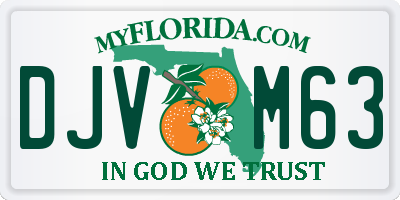 FL license plate DJVM63