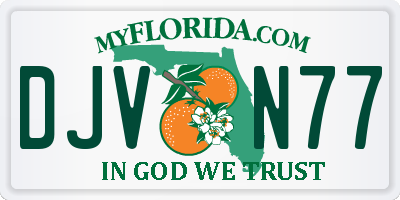 FL license plate DJVN77