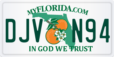 FL license plate DJVN94