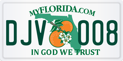 FL license plate DJVO08